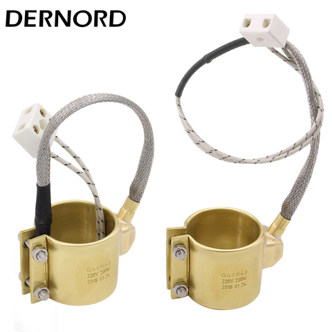 DERNORD 220v 280w/ 210w/ 240w 2pcs Electric Copper Barrel Brass Band Heater for Extruder ► Photo 1/4
