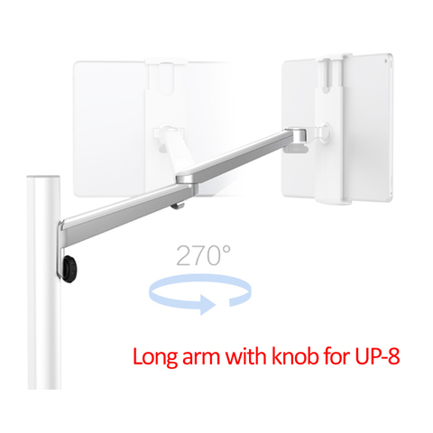 UP-8 DIY part long arm aluminum Floor accessory part silver black SWIVEL 360 full motion tilt ► Photo 1/3