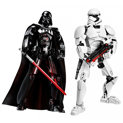 6" Black  Star Wars Action Figure Darth Vader Boba Fett Stormtroope Toys
