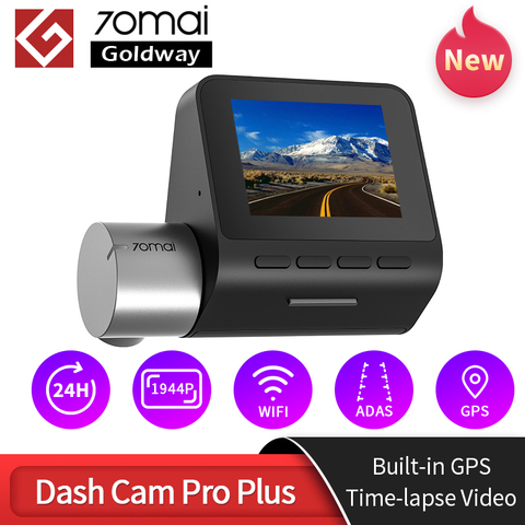 In Stock 70mai Pro Plus Dash Cam А500 Built-in GPS 1944P Speed Coordinates ADAS 24H Parking Car DVR 70 Mai Pro Upgrade Version ► Photo 1/6