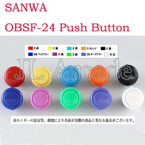 Original Sanwa 24mm Push button OBSF-24 Japan Sanwa Arcade Button Jamma MAME Start Button DIY Parts ► Photo 1/2