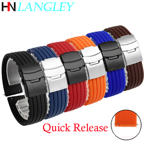 Tires Pattern Strap Watch Band Quick Release Silicone Rubber Watchstrap 18/20/22/24 Mm Sports Bands for Samsung Active ► Photo 1/6