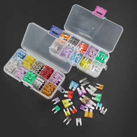 Medium Mini Auto Car Fuses 2A/3A/5A/7.5A/10A/15A/20A/25A/30A/35A Amp With Storage Case Assortment Blade Fuse Set Kit ► Photo 1/6