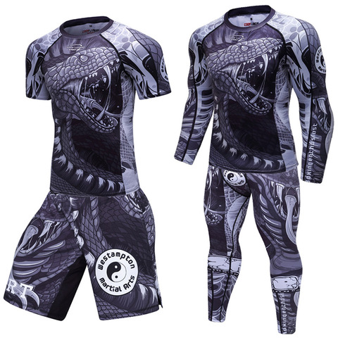 Men Tshirt+Pants MMA Boxing Muay Thai Shorts Rashguard kickboxing Sets Boxeo Fitness Sport suits Jersey Jiu Jitsu Bjj Gi T-shirt ► Photo 1/6