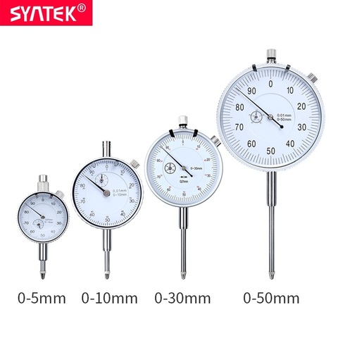 0.01mm Dial Indicator Gauge Shockproof dial gauge Indicator 0-5-10-30-50mm Analog Micrometer Alloy Probe Measure Instrument Tool ► Photo 1/6