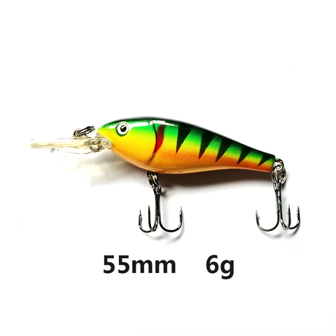 Banshee 55mm 6g New Mini Minnow Fishing Lure 2022 Hard Artificial Bait 3D Eyes Fishing Wobblers diving 0.5m-2m Crankbait Minnows ► Photo 1/6