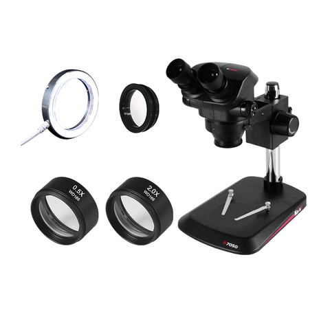 2022 Kaisi 7X-50X Stereo Microscope Binocular Microscope 0.5x 2.0x Auxiliary Lens+WF10X/22mm Eyepiece Rubber Eye-Guards ► Photo 1/6