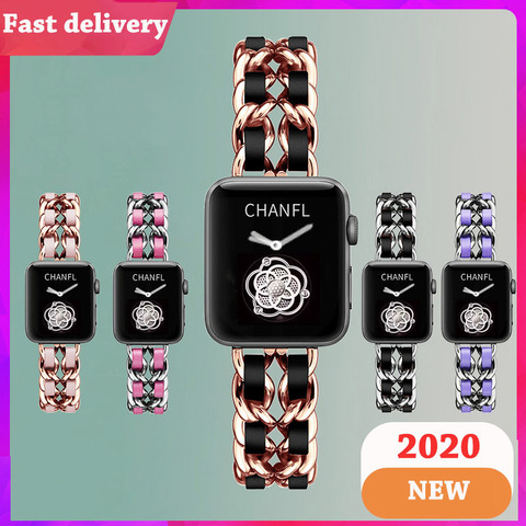 New Strap For Apple Watch 6 5 4 3 Band  Stainless Steel luxury 38mm 42mm Bracelet Band for iWatch series 5 4 3/1 40mm 44mm strap ► Photo 1/6
