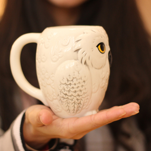 Cute 3D Animal Owl Coffee Mug Ceramic Porcelain Milk Breakfast Cup Christmas Gifts ► Photo 1/1