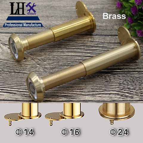  YP294 Brass Door Peephole Viewers for Home Security 14-24mm Diameter 35-110mm Thickness Gate Hardware DIY i ► Photo 1/6