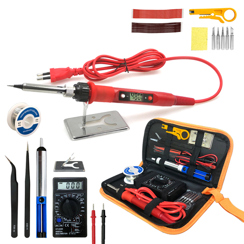 80W Digital Electric Soldering Iron 220V 110V Temperature  Adjustable LCD display Solder welding iron tool kit  Tips 60W/80W ► Photo 1/6