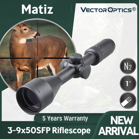 Vector Optics Matiz 3-9x50 Rifle Scope Hunting 25.4mm 1 Inch Optical Riflescope 11 Levels Red Shock Proof .223 5.56mm .308win ► Photo 1/6