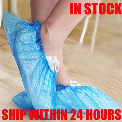 100/1000PCS  Waterproof Anti Slip Boot Covers Plastic Disposable Shoe Covers Overshoes Safety Drop shipping wholesale ► Photo 1/5