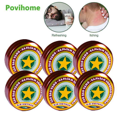 1/4/6Pcs Vietnam Gold Tower Ointment Cold Headache Dizziness Heat Stroke Insect Stings Herbal Cream Refreshing Pain Relief Oil ► Photo 1/6