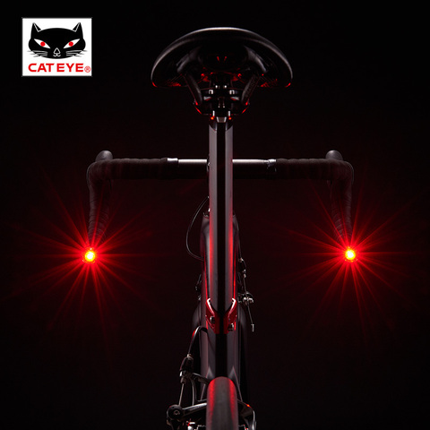 CATEYE 2PC Bicycle Barend Light Cycling Bar Plug Safety Lights Rode Bike Handlebar Bar End Warning Flash Lights Lamp Accessories ► Photo 1/5