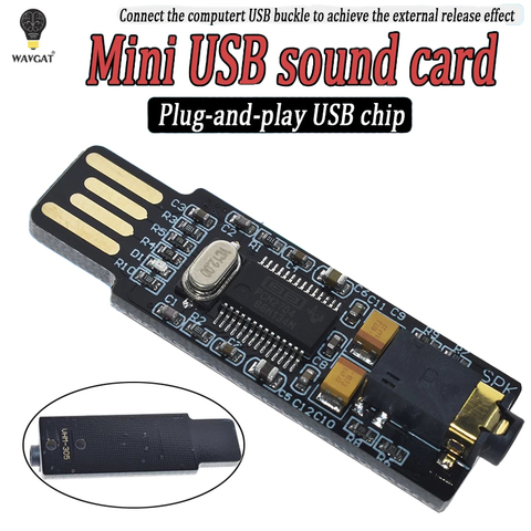 WAVGAT Mini PCM2704 USB Audio Sound Card DAC Decoder Board Free Drive for PC laptop ► Photo 1/6