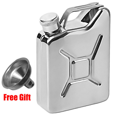 5 oz Hip Flask with Funnel Portable Whisky Wine Pot Creative Stainless Steel Flagon for Whiskey Liquor Personalized Men Gift ► Photo 1/6