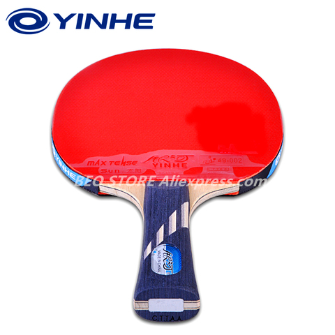 YINHE 10-Star Racket Galaxy 5 wood+2 carbon OFF++ pips-in rubber table tennis rackets ping pong bat ► Photo 1/6