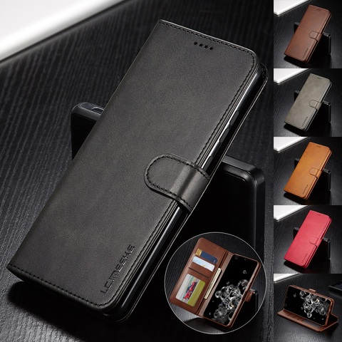 Leather Case for Samsung Galaxy S20 Ultra Plus A71 A51 A41 Note 20 10 Plus A70 A50 A20 A20e S9 S8 Plus S7 Edge Wallet Flip Cover ► Photo 1/6
