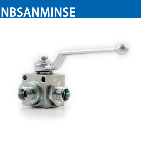 High Pressure KHB 3 way ball valve Russia standard thread Valve Hydraulic Industry oil water air NBSANMINSE ► Photo 1/6