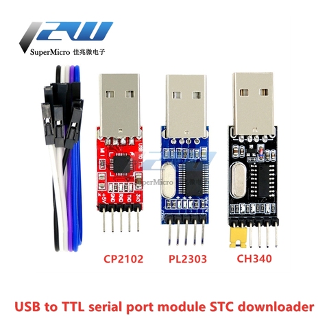 3pcs/lot=1pcs PL2303HX download + 1pcs CP2102 + 1pcs CH340G USB to TTL for Arduin o USB to UART TTL Serial Brush Board Module ► Photo 1/6