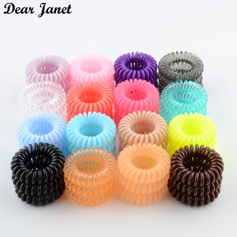 3boxes 3.5cm Fashion Cute Candy Color telephone line hair gum styling tools headwear drop shipping ► Photo 1/5