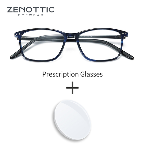 ZENOTTIC Acetate Prescription Glasses Women CR39 Optical Eyewear Frame Anti Blue Light Myopia Square Eyeglasses Men ► Photo 1/6