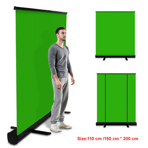 PYNSSEU 150cm*200cm Background Collapsible Green Screen Chromakey Backdrop Aluminium Case For YouTube Video Game Virtual Studio ► Photo 1/6