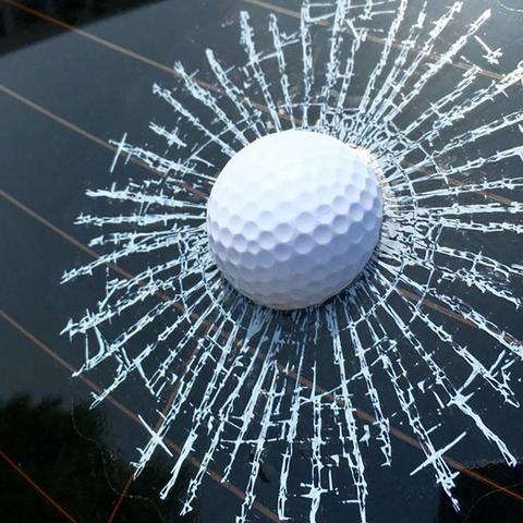 Car 3D Sticker White Golf Ball Football Basketball Tennis Baseball Hit Glass Window Windshield Sticker ► Photo 1/6