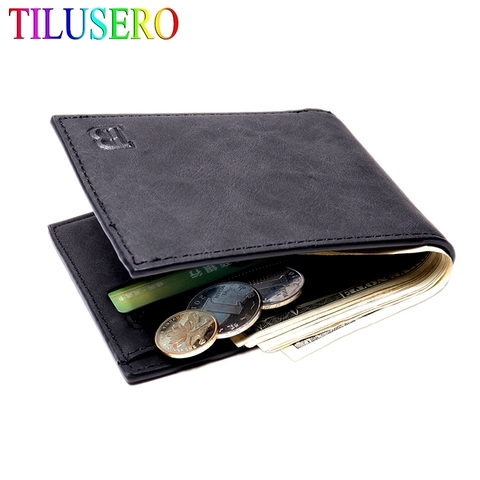 Fashion Men Wallets Small Wallet Men Money Purse Coin Bag Zipper Short Male Wallet Card Holder Slim Purse Money Wallet J014 ► Photo 1/6