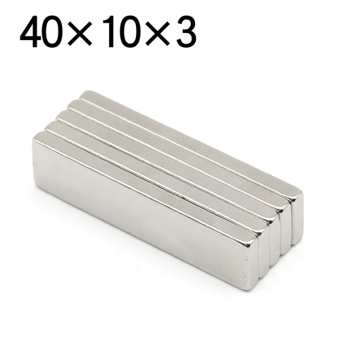 2/5/10/20/50 Pcs 40x10x3 Block NdFeB Neodymium Magnet N35 Super Powerful imanes Permanent Magnetic ► Photo 1/6