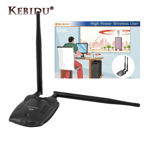 Kebidu 300Mbps Long Rang BT-N9100 Beini USB Wifi Adapter Wireless Network Card RTL8192FU High Power 3000mW Dual Antenna ► Photo 1/5