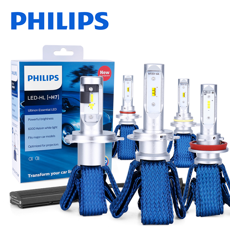 Philips H7 LED H4 H8 H11 H16 9005 9006 9012 HIR2 HB3 HB4 Ultinon Essential LED bulbs cars 6000K Auto Headlight Fog Lamps 2PC - Price history & Review | AliExpress