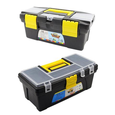 10/12.5 Inch Double-Layer Tool Parts Storage Box Protable Multifunctional Instrumen Hardware Tool Storage Box Electrician Box ► Photo 1/6
