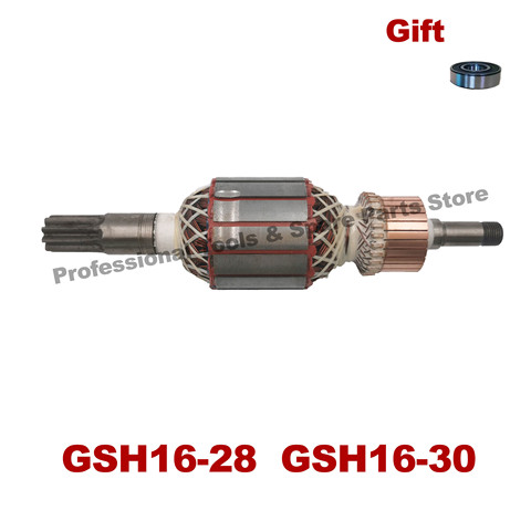 Free Bearing ！AC220V-240V Armature Rotor Anchor replacement for Bosch Demolition Hammer GSH16-28 GSH16-30 ► Photo 1/4