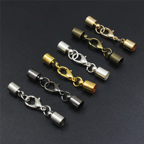 Fashion From 2.5mm to 9.5mm inner hole Cord End Caps Clips for Necklace Bracelet Connectors Clasp DIY Making Accessories 20sets ► Photo 1/4