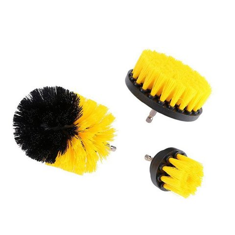 3pcs Drill Brush Set Cleaning Power Scrubber Attachment Car Tile Grout  Cleaner