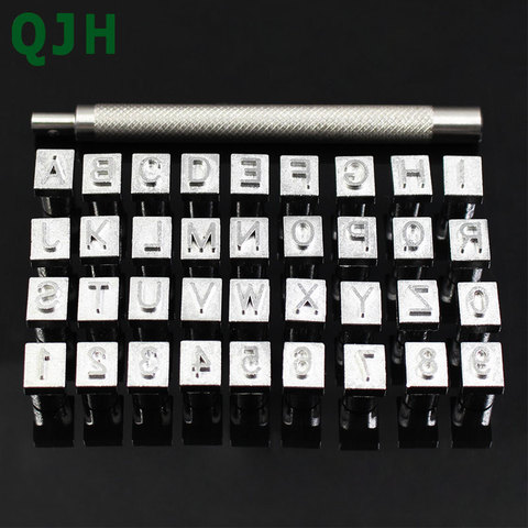 36Pcs/set Alphabet Letters & Number Stampers Set 3mm/6mm Steel Punch Metal Letter Punching Leather Tools for DIY Leather Craft ► Photo 1/6