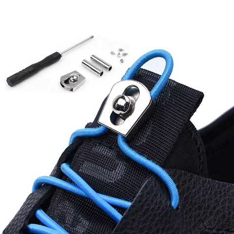 1 Pair New Elastic Shoelaces No Tie Shoe laces Round Kids Adult Quick Locking Shoe lace Outdoor Leisure Sneakers Lazy laces ► Photo 1/6