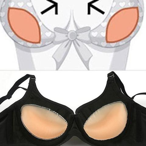 1 Pair Women Fashion Soft Silicone Gel Bra Breast Enhancer Push Up Inserts Pads Make the breasts look larger Push up the breasts ► Photo 1/6