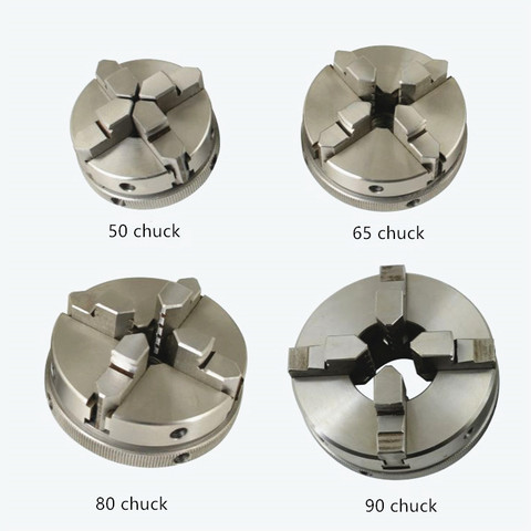 Three-jaw four-jaw 50 65 80 90 125 Lathe chuck Jade bracelet chuck woodworking beads machine spindle thimble tailstock,J20130 ► Photo 1/6