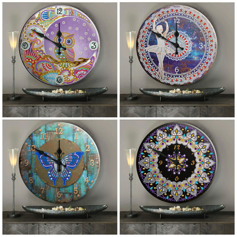 HUACAN 5D Diamond Painting Clock Special Shaped New Arrival Cartoon Diamond Embroidery Art Rhinestone Handicraft Home Decor Art ► Photo 1/6