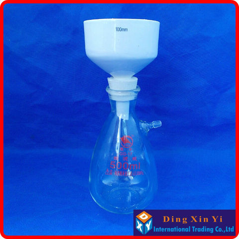 500ml suction flask+100mm buchner funnel,Filtration Buchner Funnel Kit,With Heavy Wall Glass Flask,Laboratory Chemistry ► Photo 1/5