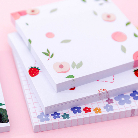 80pcs Fruits notes Flower stick memo pad Post decoration diary stickers note it tag stationery School supplies New Year ► Photo 1/6