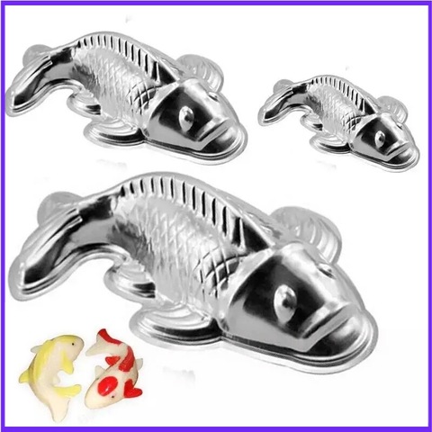 1pcs Cake Decorating Tool Chinese New Year 3D Aluminum Carp Cake Mould Niangao Jelly Pudding Die Mold Baking Tools 3 Size ► Photo 1/5