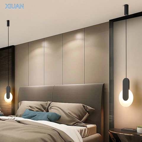 Modern Scandinavian High Ceiling LED Pendant Lamp for Bedside Living Room Lighting Long Cable Suspension Luminaire Design ► Photo 1/6