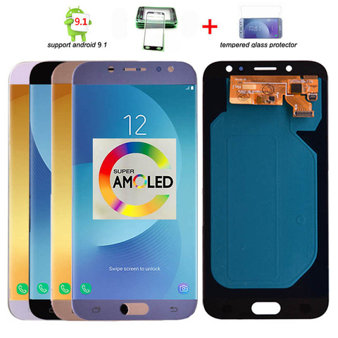 Super Amoled LCD For Samsung Galaxy J7 Pro 2017 J730 J730F LCD Display and Touch Screen Digitizer Assembly ► Photo 1/6