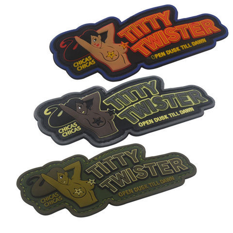 PVC Patch TITTY TWISTER Fashion Tactical Military  Hook Patch Rubber Patches Armband Combat Badges For Clothing Backpack ► Photo 1/6