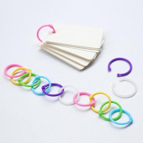 30Pcs Plastic Loose Leaf Binding Rings Candy Color Coil Binder Hoop Holder Tool ► Photo 1/6