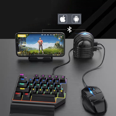 Mobile Game Keyboard and Mouse Adapter, USB Mobile Game Controller Converter Wired/Wireless Connections, Adapter for Android/iOS ► Photo 1/6
